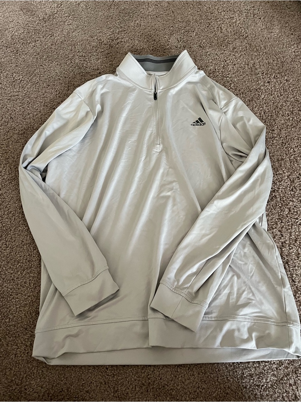 adidas Gray Golf Quarter-Zip Pullover